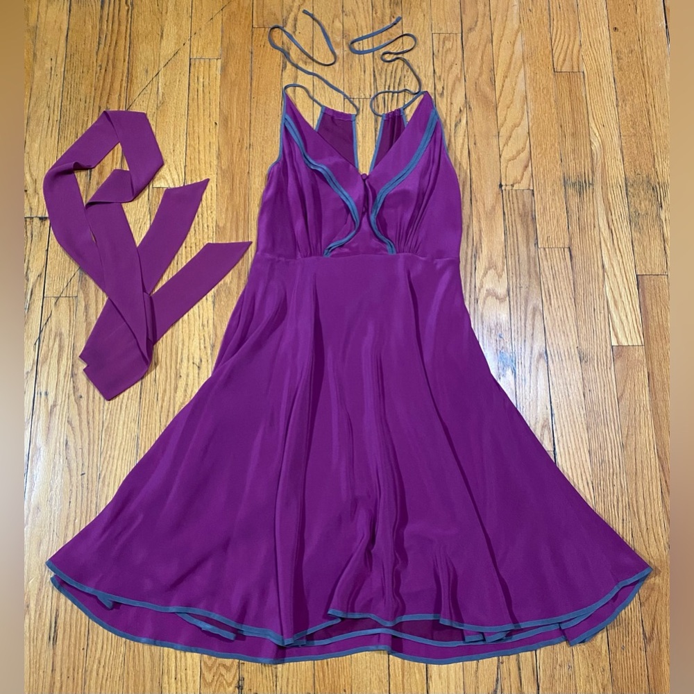 🍷Girls from Savoy: Gorgeous, magenta dress with matching sash